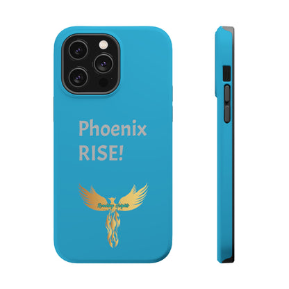 Phoenix Rise: Turquoise: Grey Font: MagSafe Tough Cases