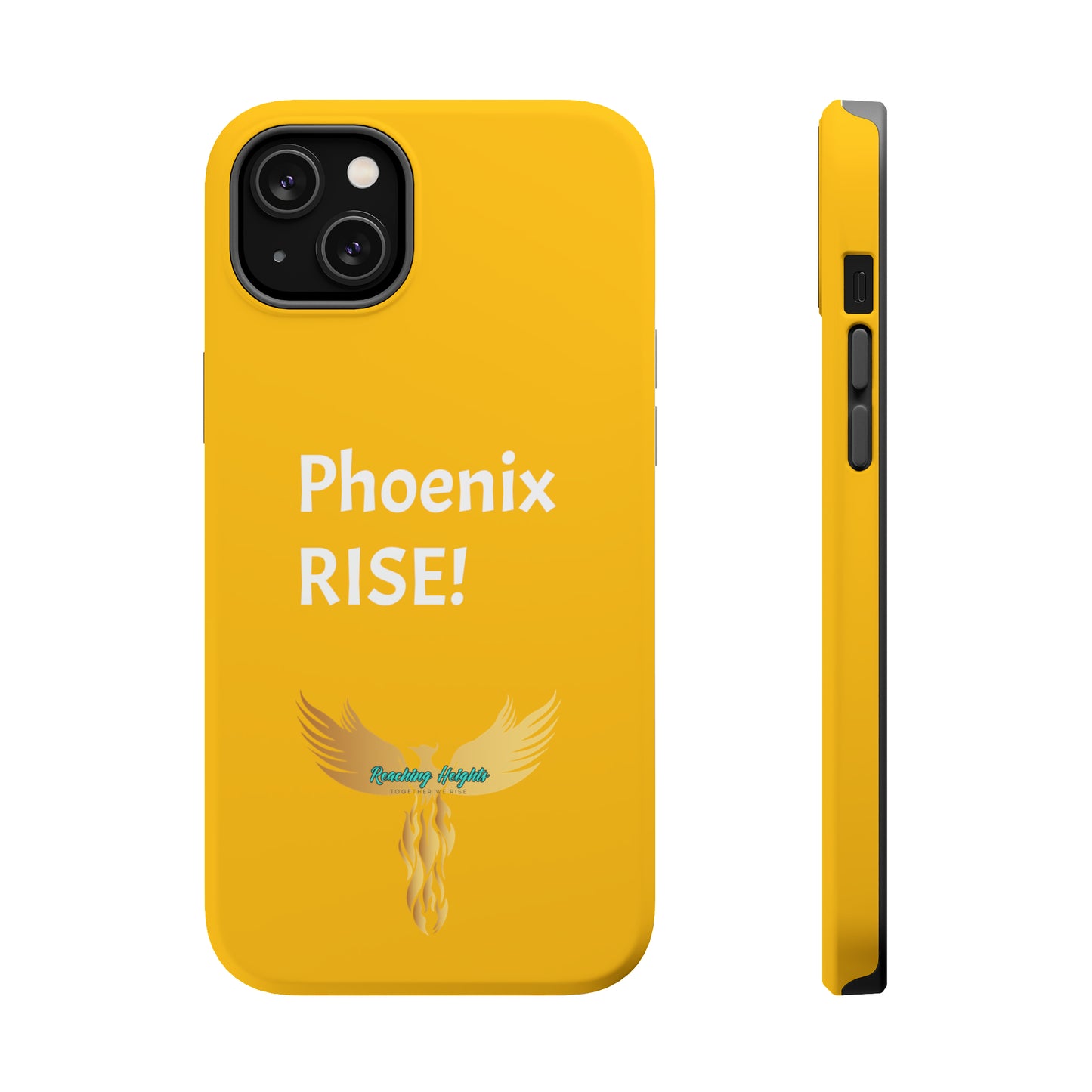 Phoenix Rise: Yellow: White Font: MagSafe Tough Cases