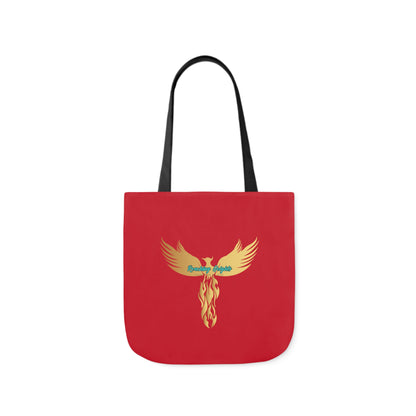 Red: RH Logo: White Font: No is Not an Option: Canvas Tote Bag, 5-Color Straps