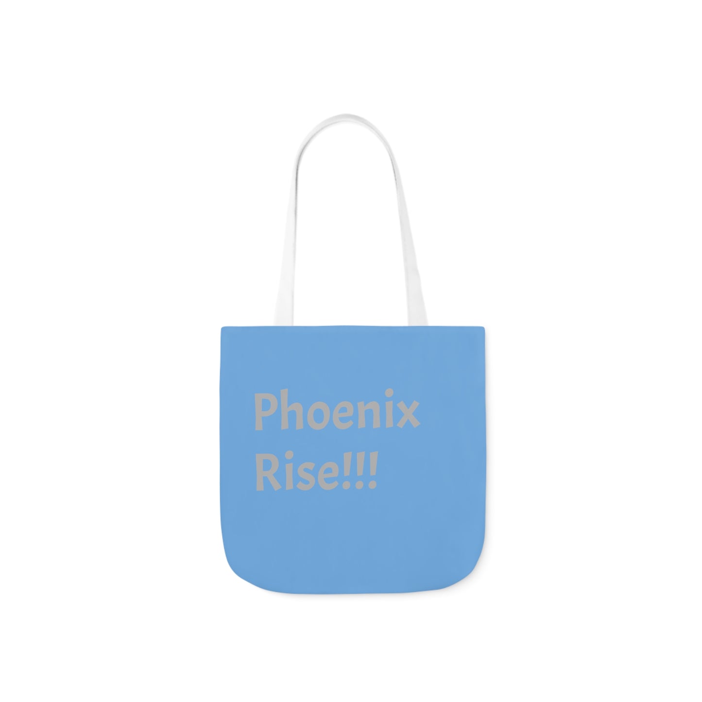 Light Blue: RH Logo: Grey Font: Phoenix Rise: Canvas Tote Bag, 5-Color Straps