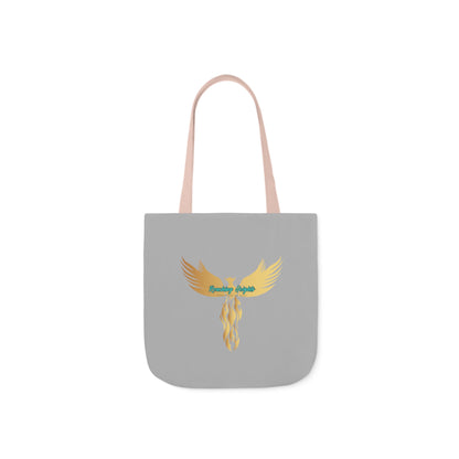 Light Grey: RH Logo: Black Font: Phoenix Rise: Canvas Tote Bag, 5-Color Straps