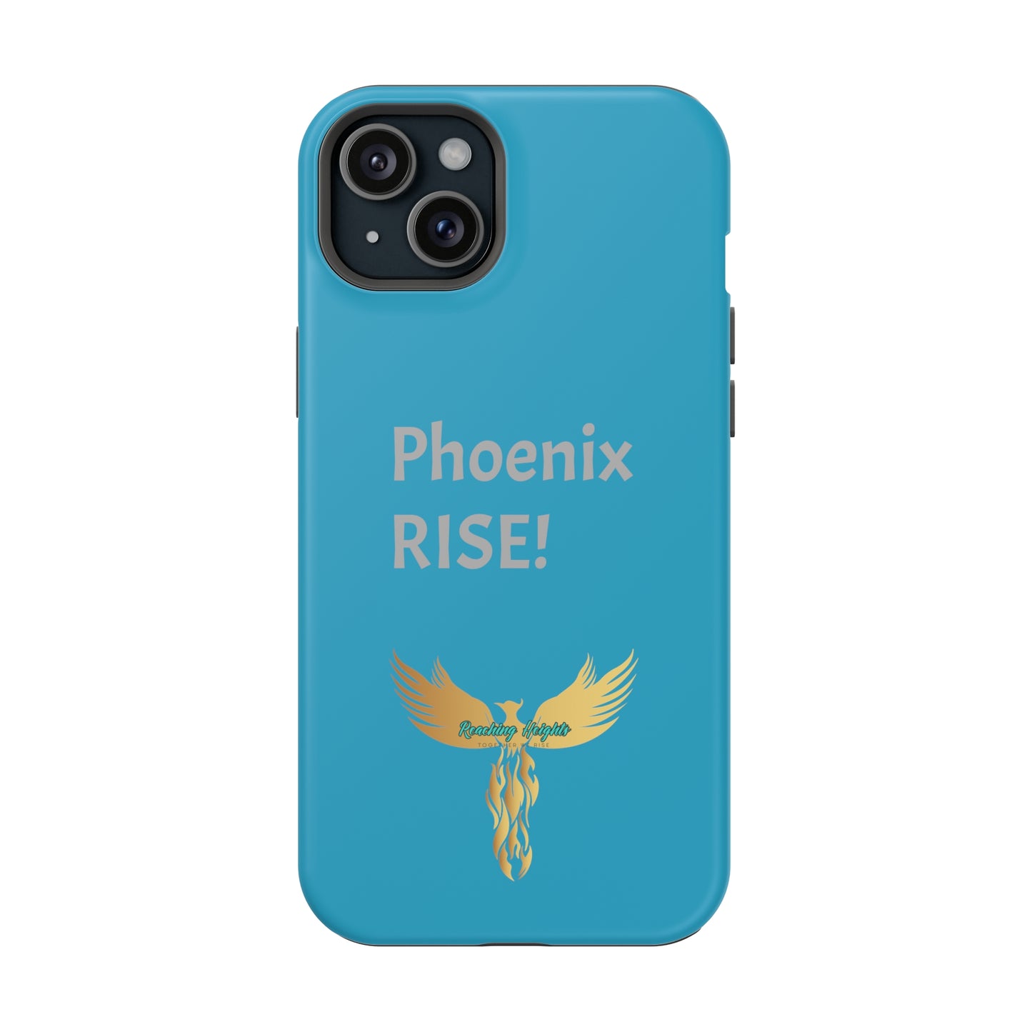 Phoenix Rise: Turquoise: Grey Font: MagSafe Tough Cases