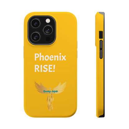 Phoenix Rise: Yellow: White Font: MagSafe Tough Cases