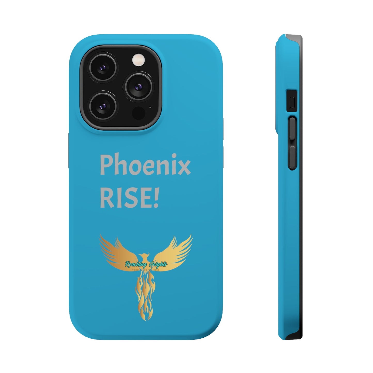 Phoenix Rise: Turquoise: Grey Font: MagSafe Tough Cases