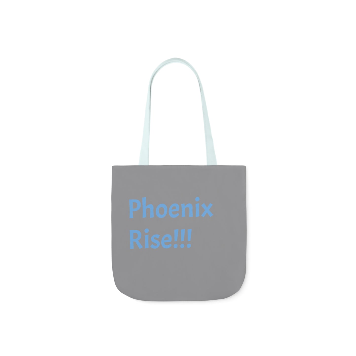 Grey: RH Logo: Light Blue Font: Phoenix Rise: Canvas Tote Bag, 5-Color Straps