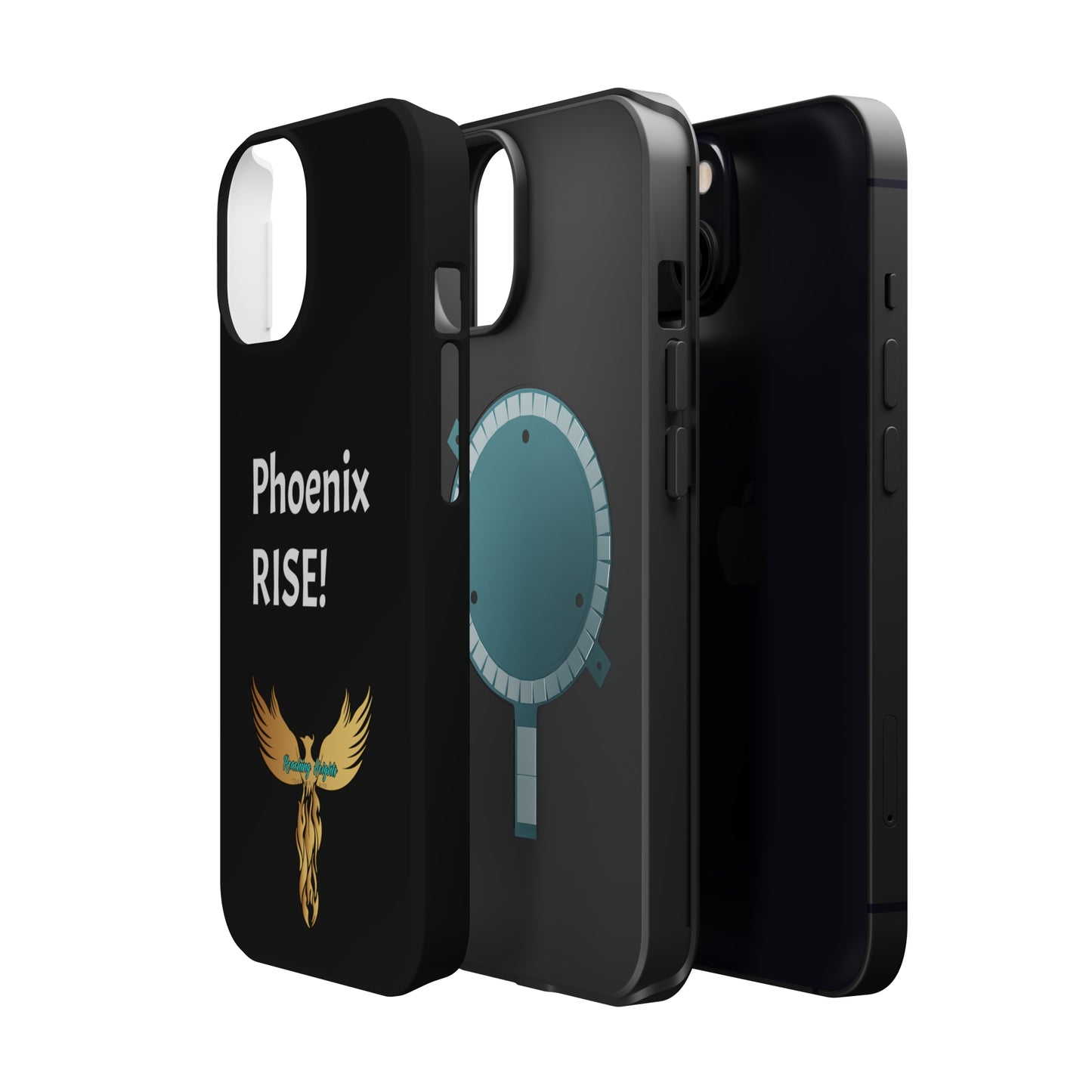 Phoenix Rise: Black: White Font: MagSafe Tough Cases