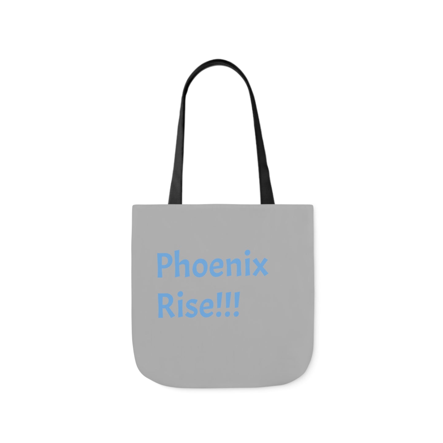 Light Grey: RH Logo: Light Blue Font: Phoenix Rise: Canvas Tote Bag, 5-Color Straps