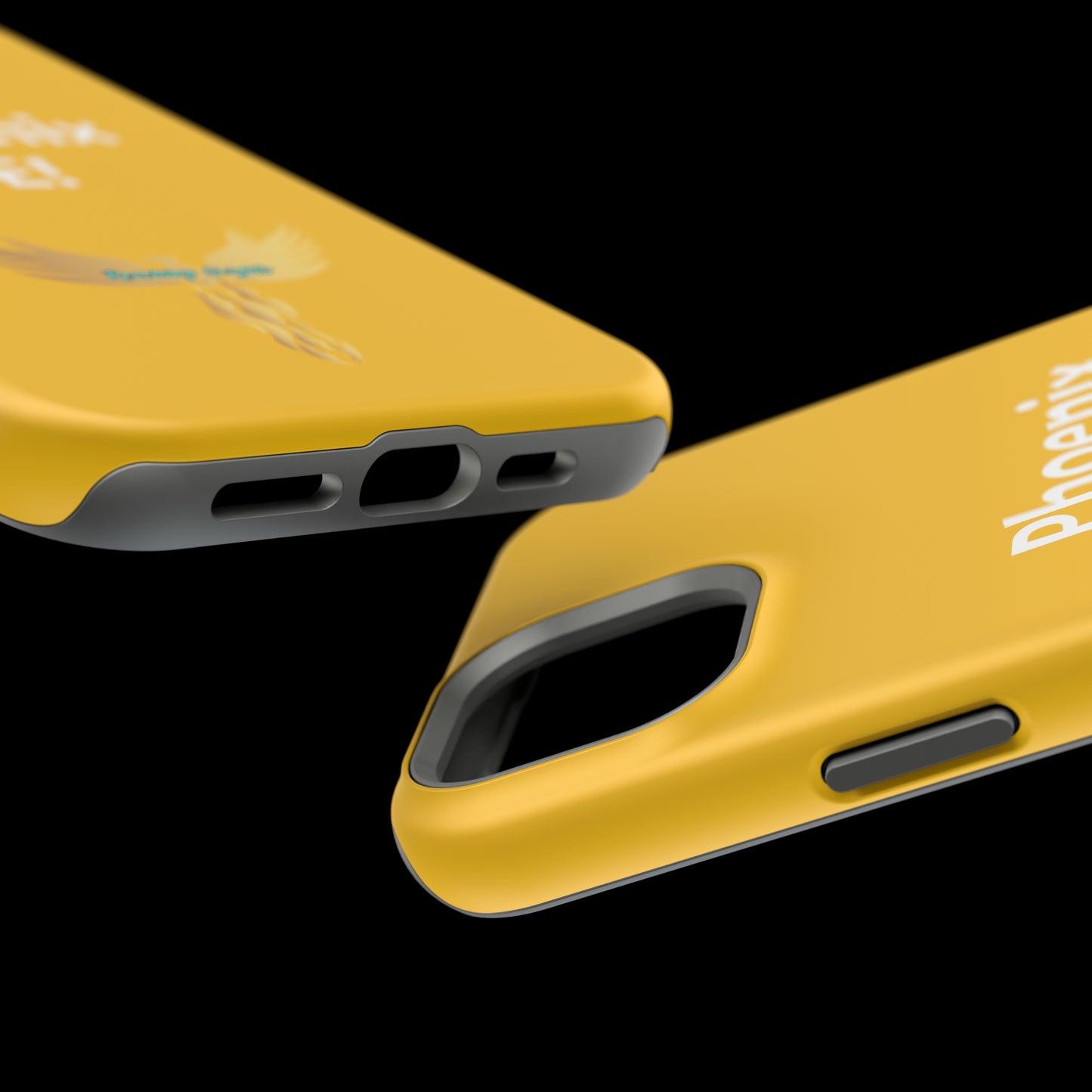 Phoenix Rise: Yellow: White Font: MagSafe Tough Cases