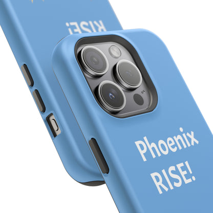 Phoenix Rise: Light Blue: White Font: MagSafe Tough Cases