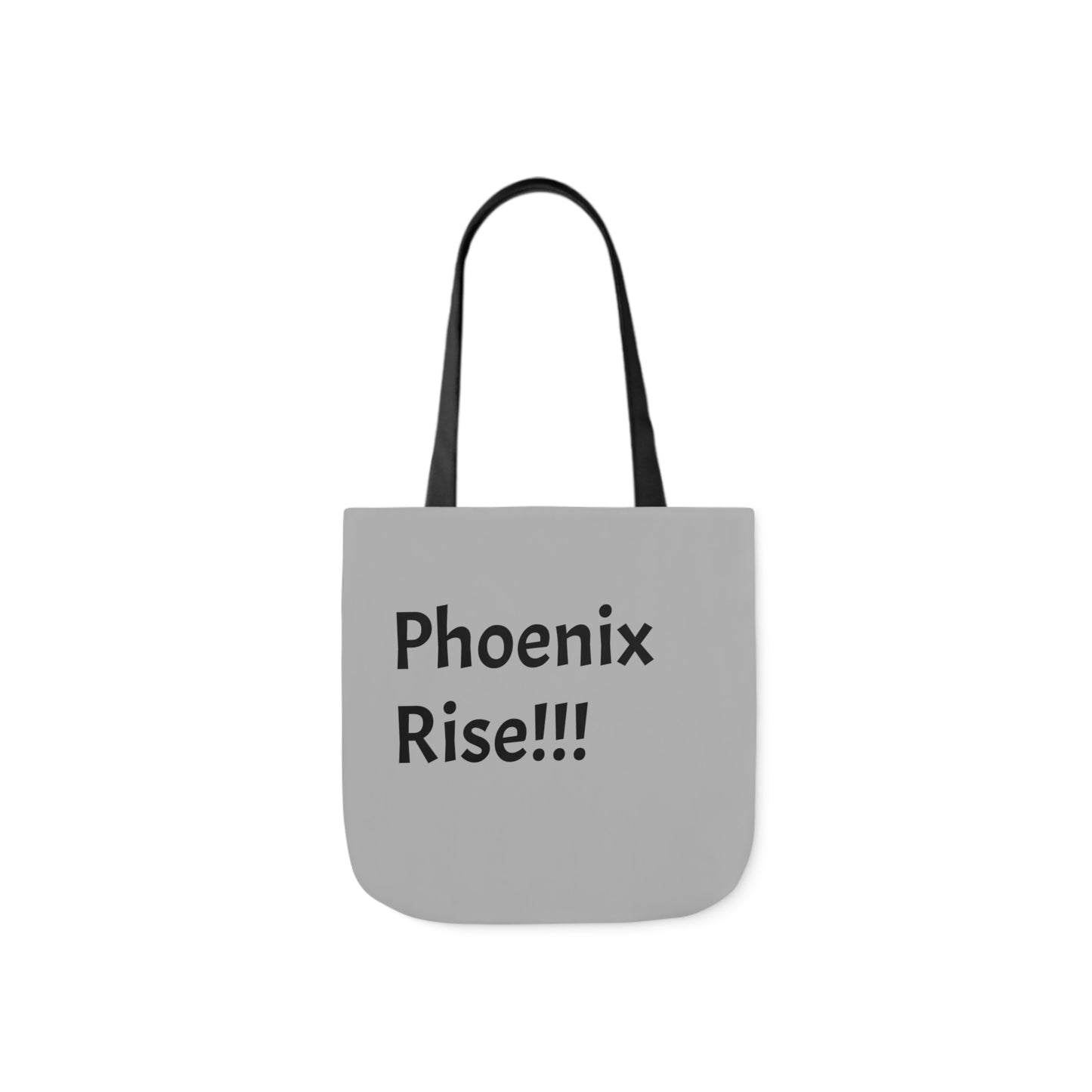 Light Grey: RH Logo: Black Font: Phoenix Rise: Canvas Tote Bag, 5-Color Straps