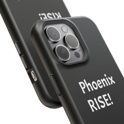 Phoenix Rise: Black: White Font: MagSafe Tough Cases