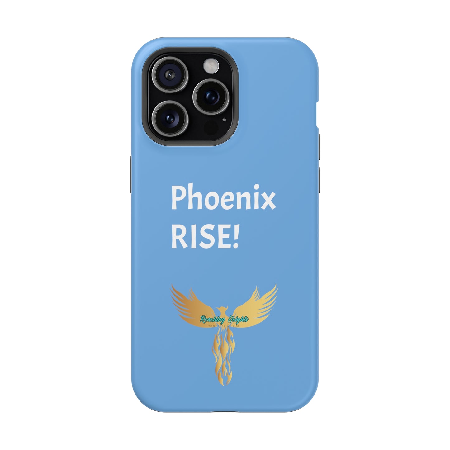 Phoenix Rise: Light Blue: White Font: MagSafe Tough Cases