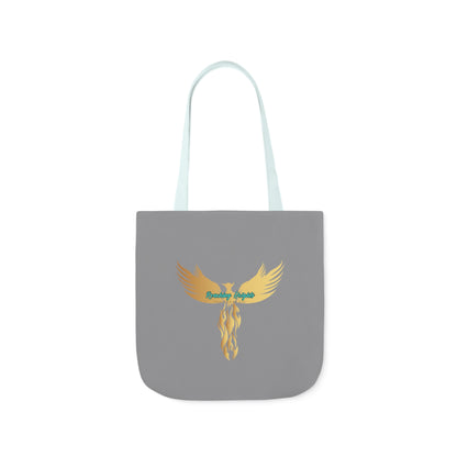 Grey: RH Logo: Light Blue Font: Phoenix Rise: Canvas Tote Bag, 5-Color Straps