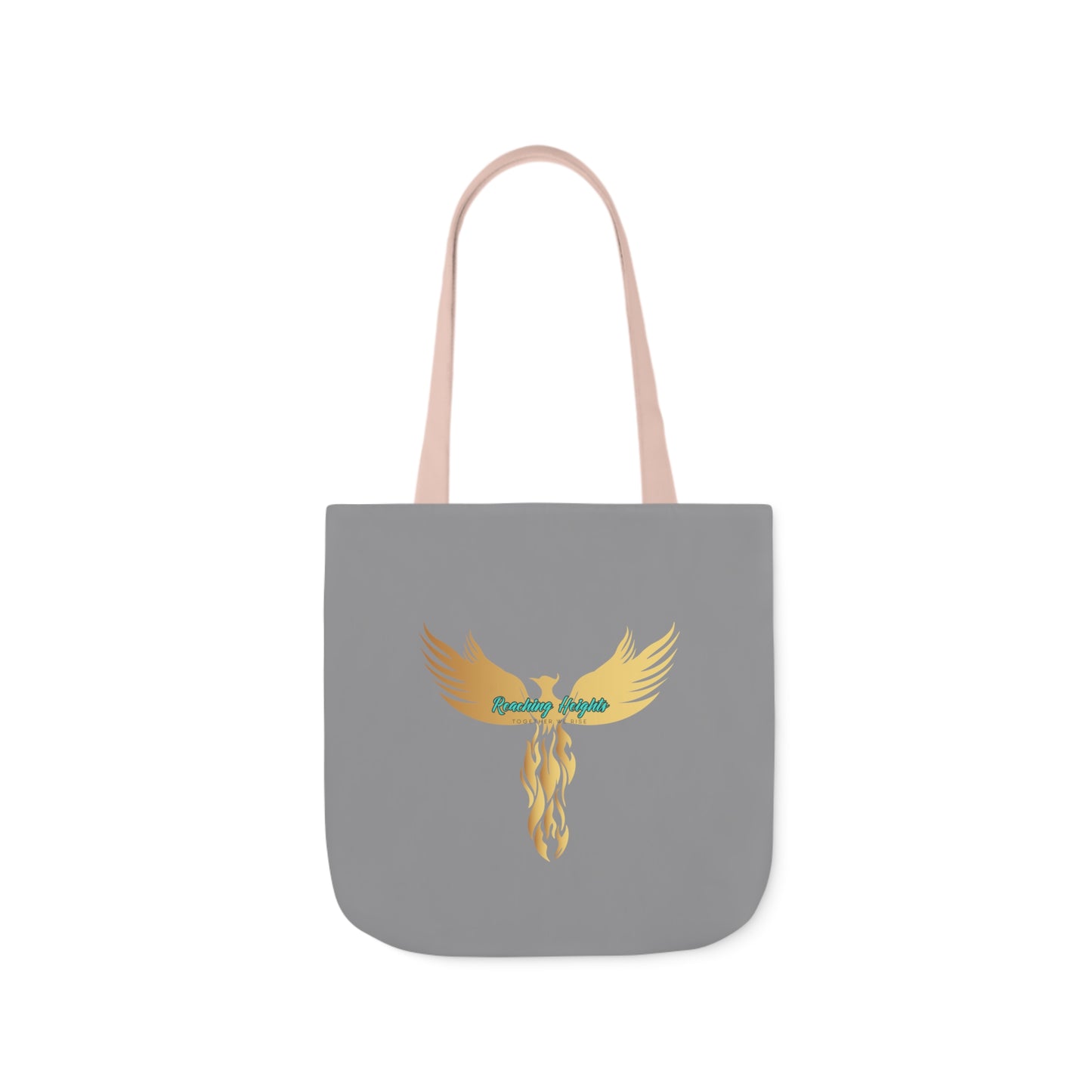 Grey: RH Logo: Light Blue Font: Phoenix Rise: Canvas Tote Bag, 5-Color Straps