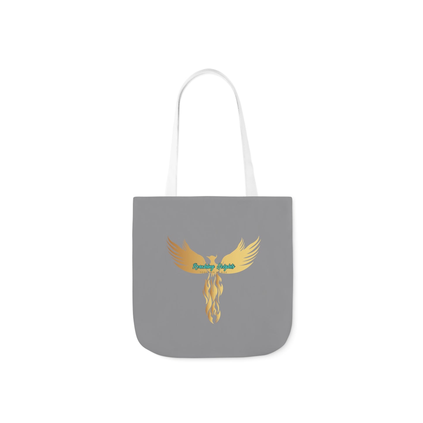 Grey: RH Logo: Light Blue Font: Phoenix Rise: Canvas Tote Bag, 5-Color Straps