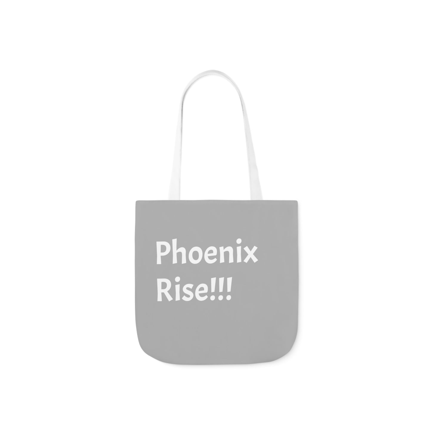 Light Grey: RH Logo: White Font: Phoenix Rise: Canvas Tote Bag, 5-Color Straps