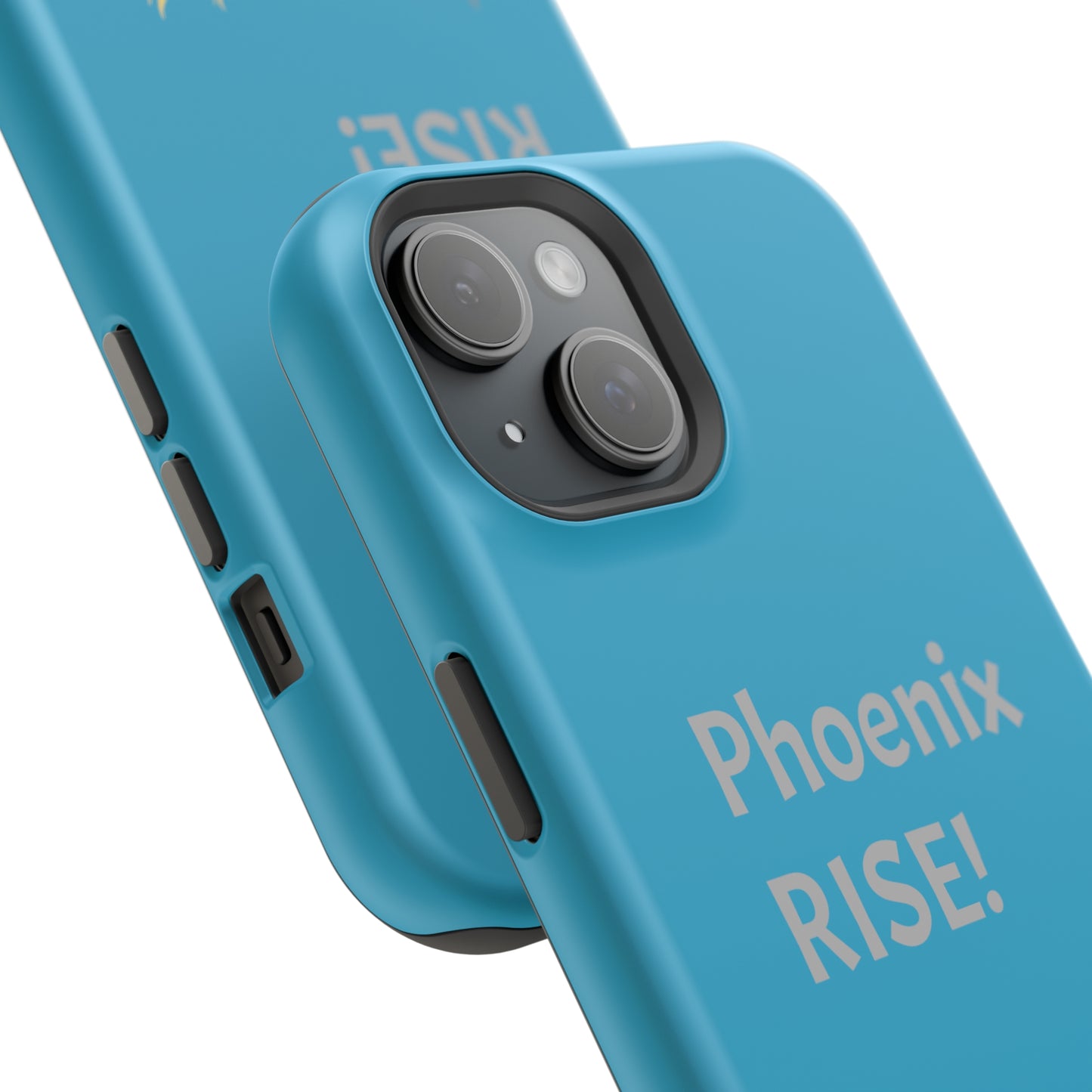 Phoenix Rise: Turquoise: Grey Font: MagSafe Tough Cases