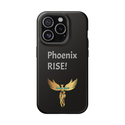 Phoenix Rise: Black: Grey Font: MagSafe Tough Cases