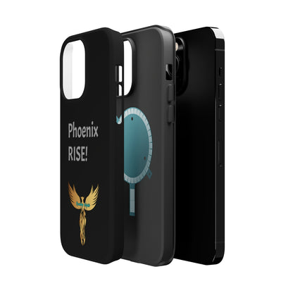 Phoenix Rise: Black: Grey Font: MagSafe Tough Cases