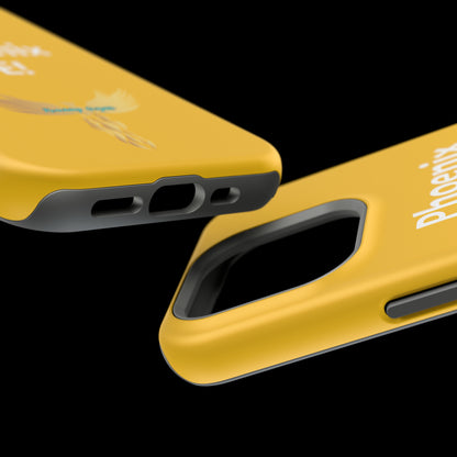 Phoenix Rise: Yellow: White Font: MagSafe Tough Cases