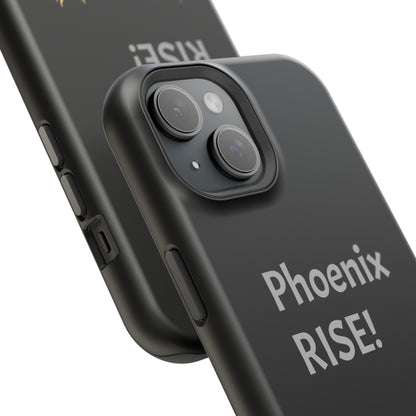 Phoenix Rise: Black: Grey Font: MagSafe Tough Cases