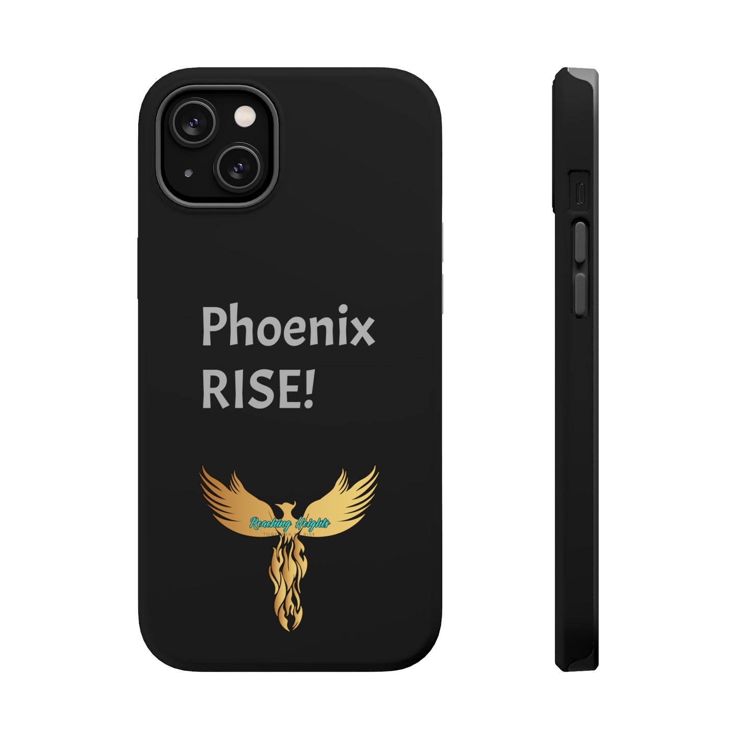 Phoenix Rise: Black: Grey Font: MagSafe Tough Cases