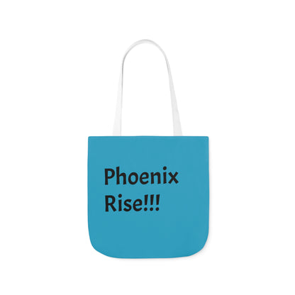 Turquoise: RH Logo: Black Font: Phoenix Rise: Canvas Tote Bag, 5-Color Straps