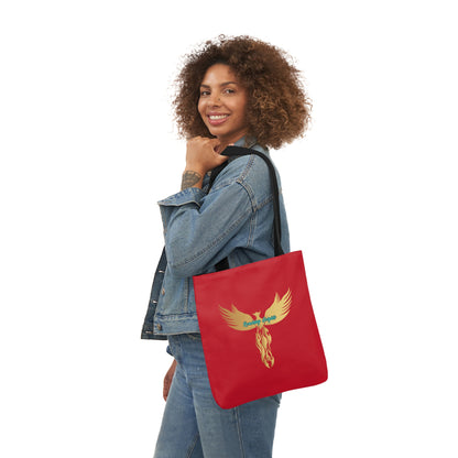 Red: RH Logo: White Font: No is Not an Option: Canvas Tote Bag, 5-Color Straps