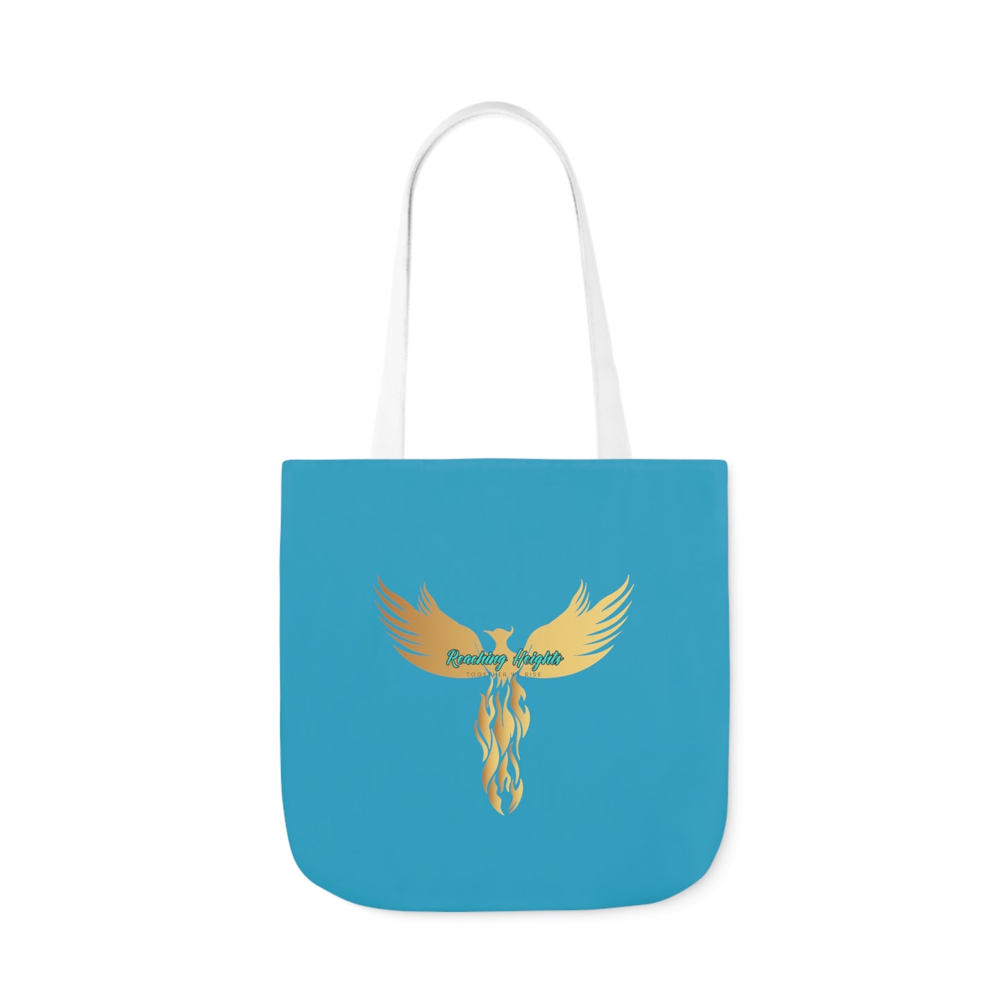 Turquoise: RH Logo: Black Font: Phoenix Rise: Canvas Tote Bag, 5-Color Straps