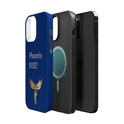 Phoenix Rise: Blue: Grey Font: MagSafe Tough Cases