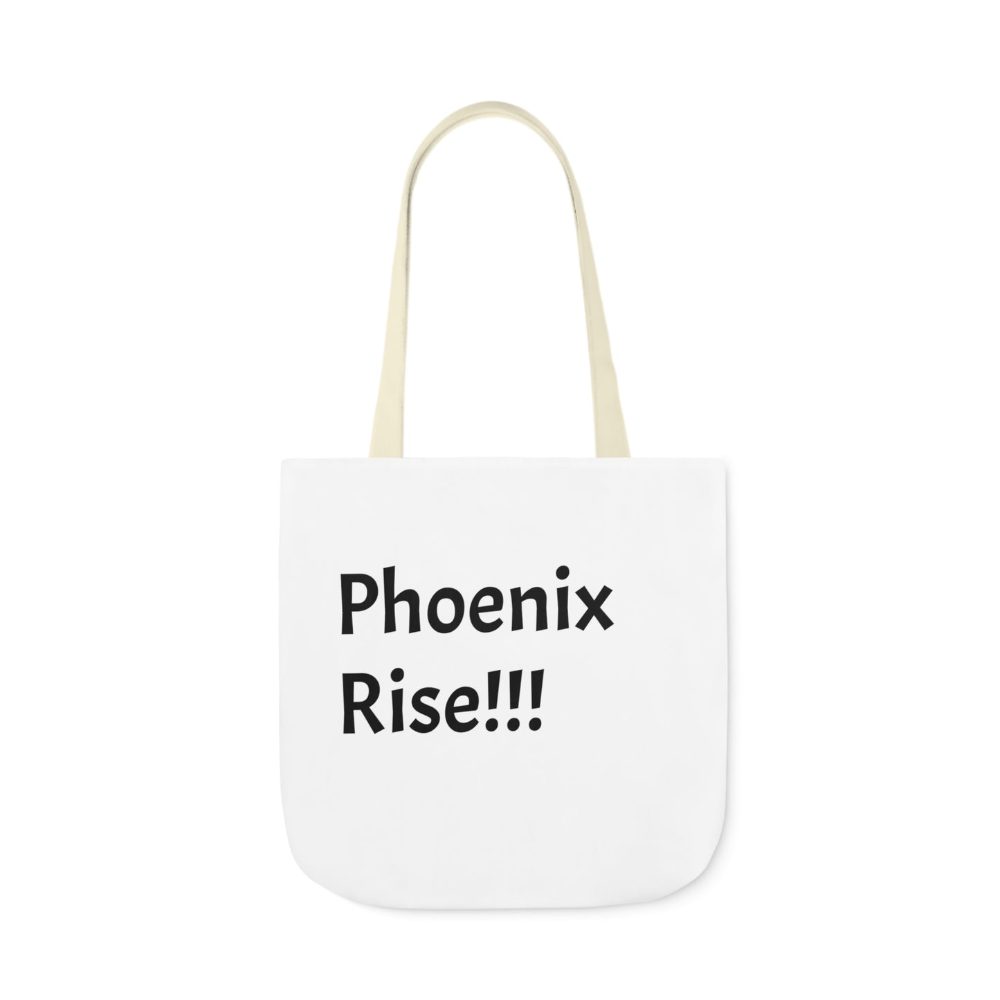 White: RH Logo: Black Font: Phoenix Rise: Canvas Tote Bag, 5-Color Straps