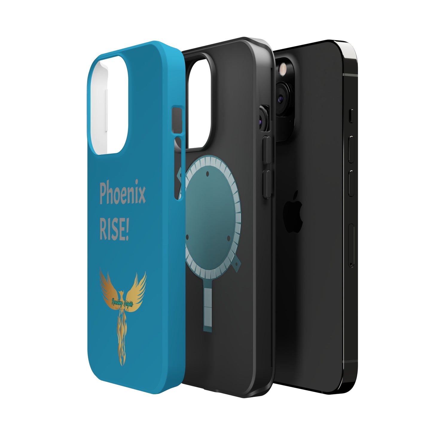 Phoenix Rise: Turquoise: Grey Font: MagSafe Tough Cases