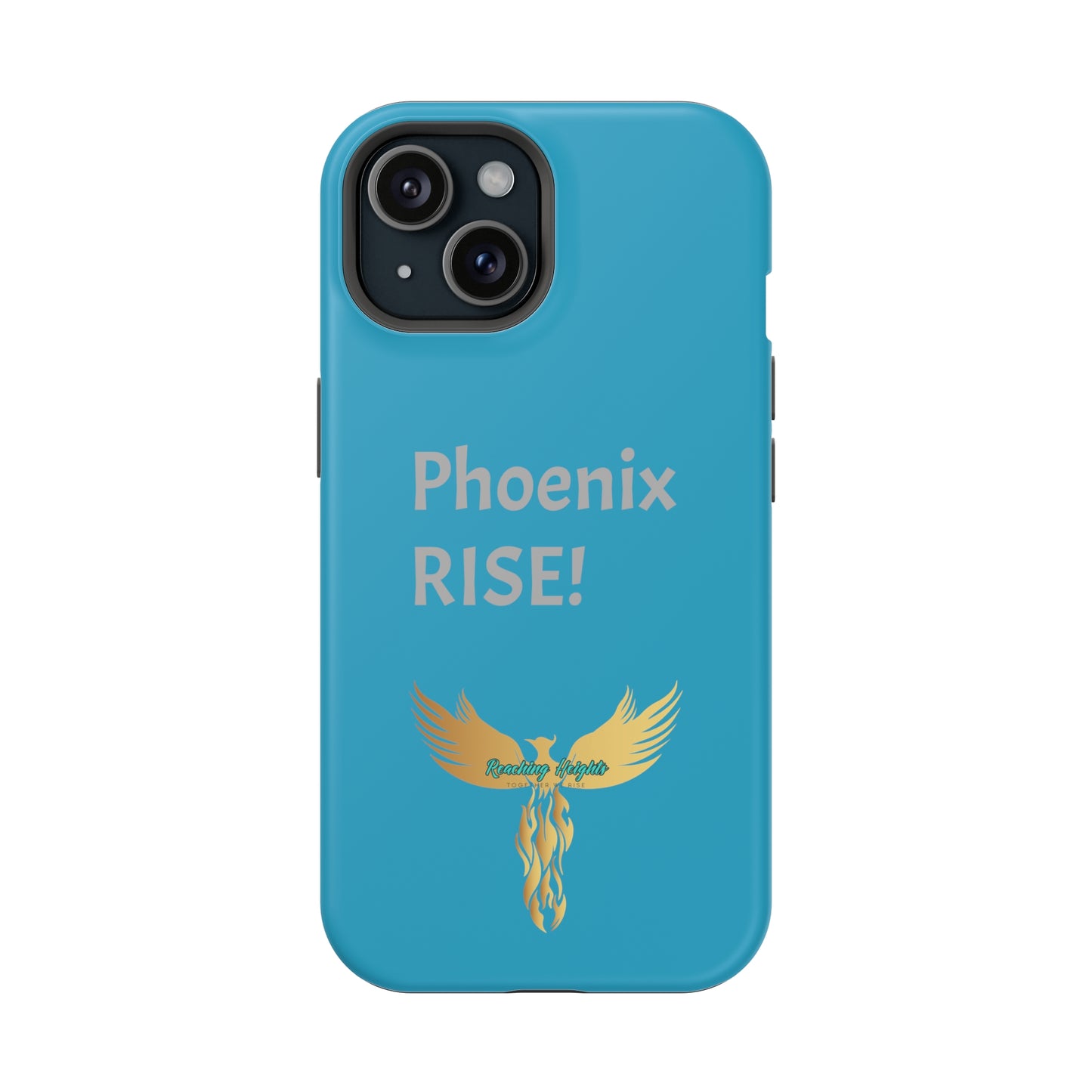 Phoenix Rise: Turquoise: Grey Font: MagSafe Tough Cases