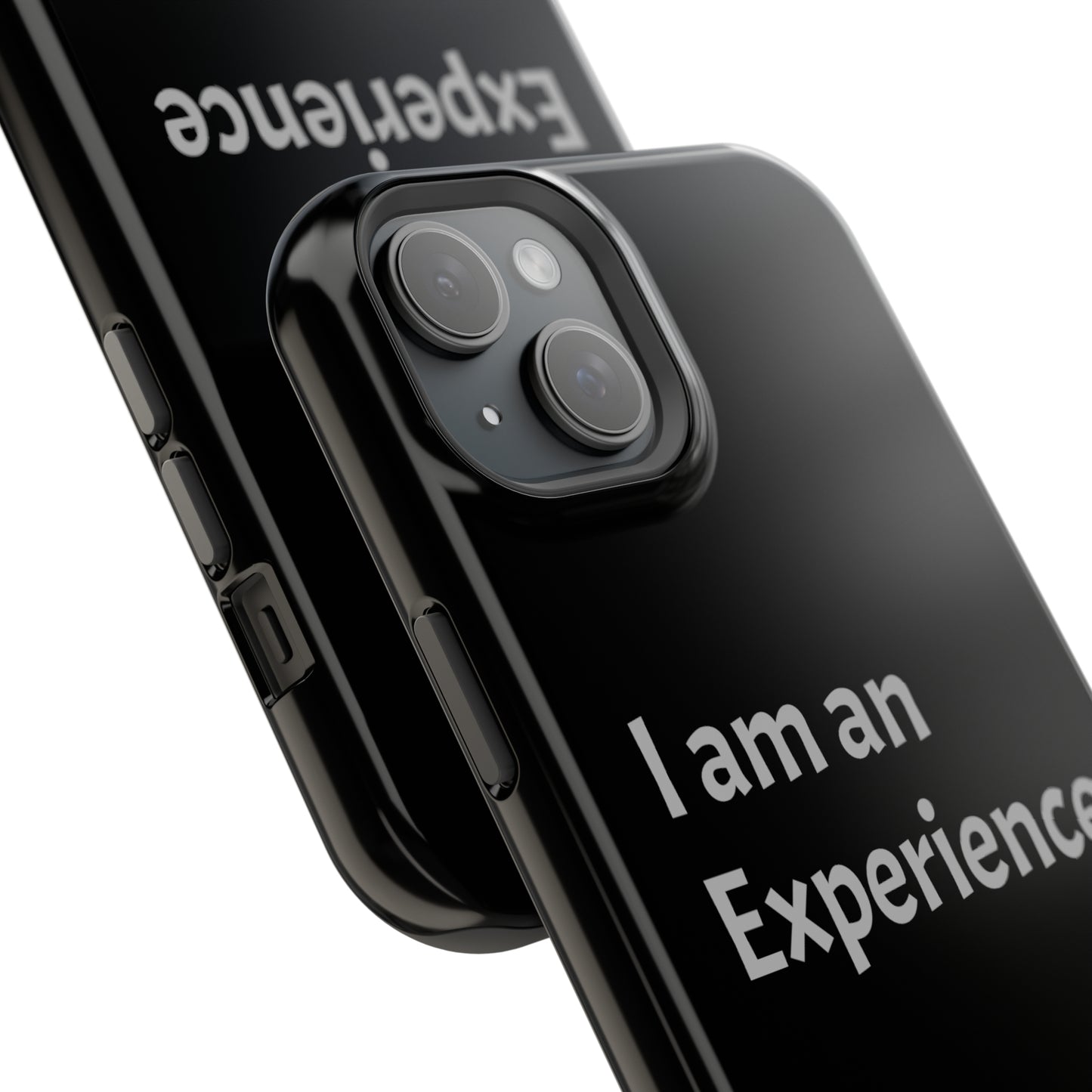 I am an Experience: Black: Light Grey Font: MagSafe Tough Cases