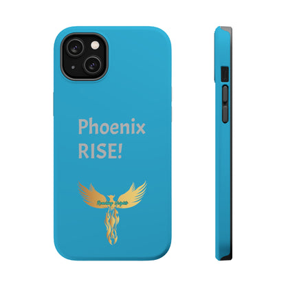 Phoenix Rise: Turquoise: Grey Font: MagSafe Tough Cases