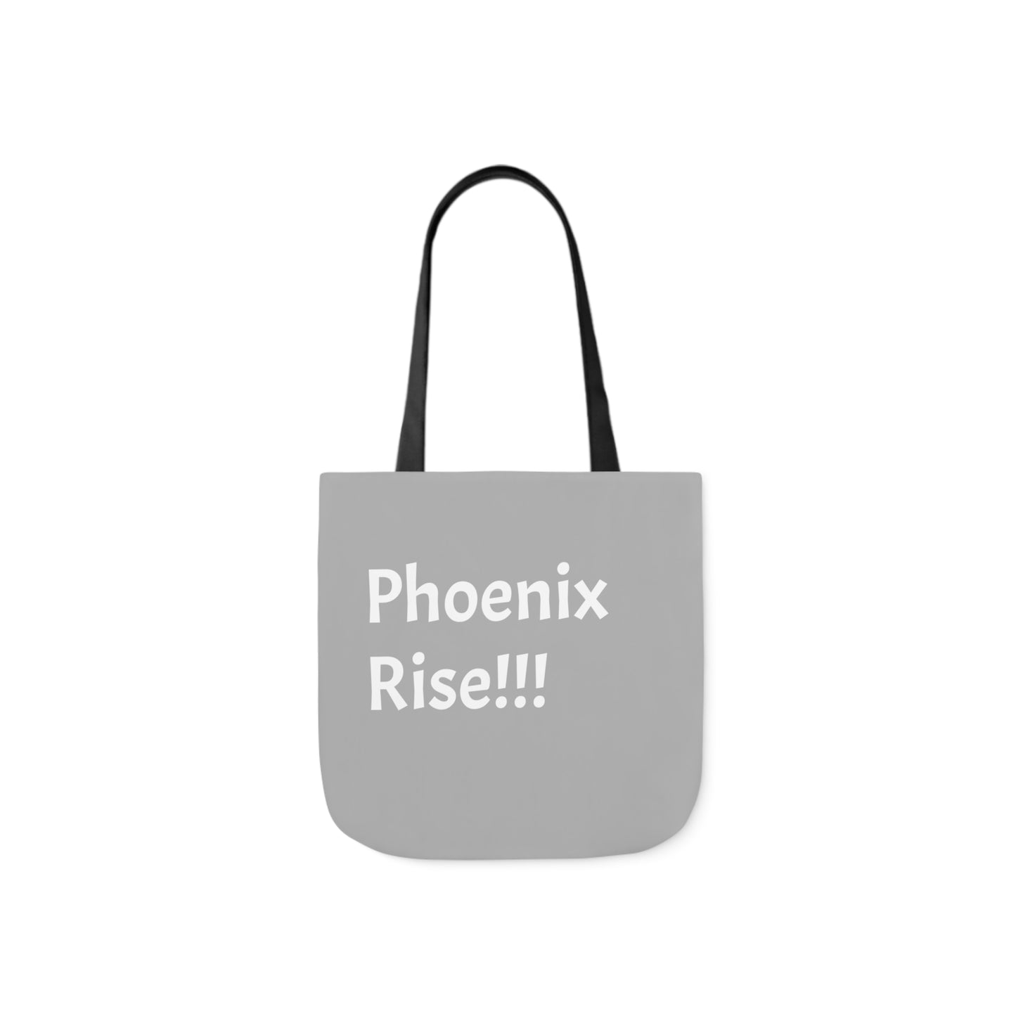 Light Grey: RH Logo: White Font: Phoenix Rise: Canvas Tote Bag, 5-Color Straps