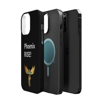 Phoenix Rise: Black: White Font: MagSafe Tough Cases