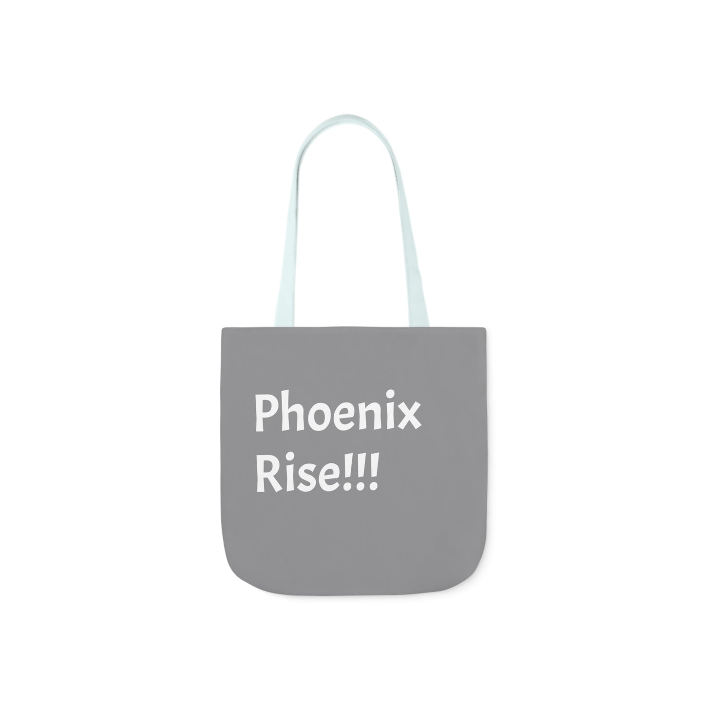 Grey: RH Logo: White Font: Phoenix Rise: Canvas Tote Bag, 5-Color Straps