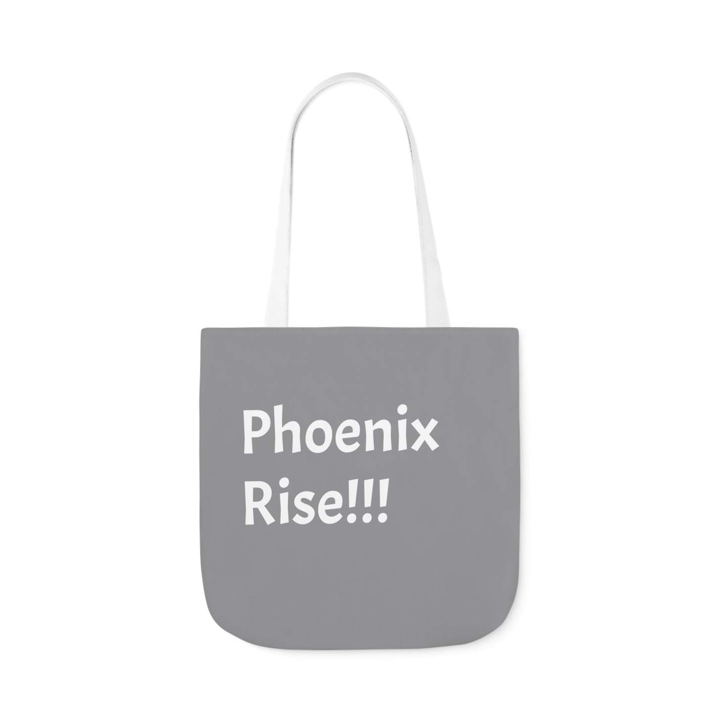 Grey: RH Logo: White Font: Phoenix Rise: Canvas Tote Bag, 5-Color Straps