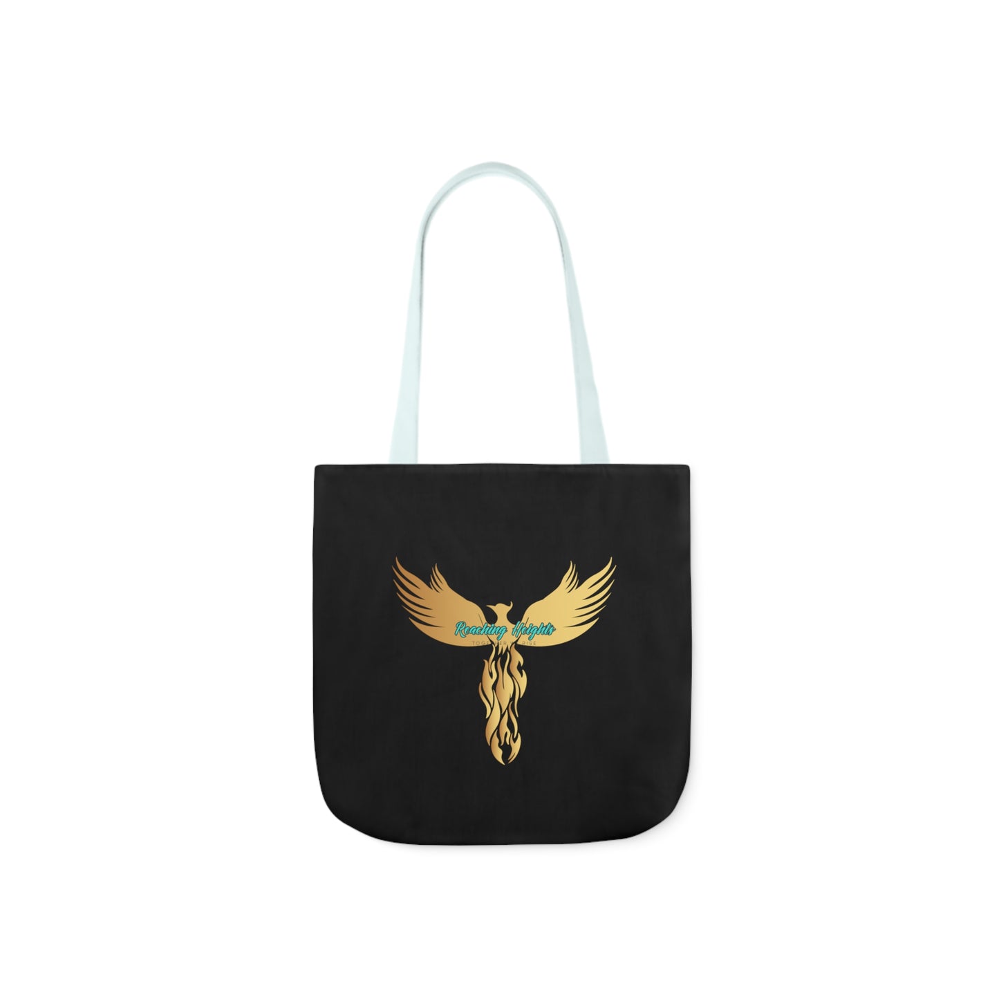 Black: RH Logo: Light Blue Font: Phoenix Rise: Canvas Tote Bag, 5-Color Straps