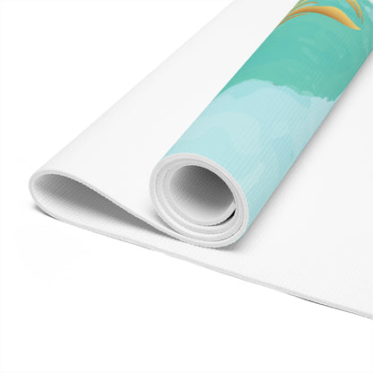 RH Splash: White: Foam Yoga Mat