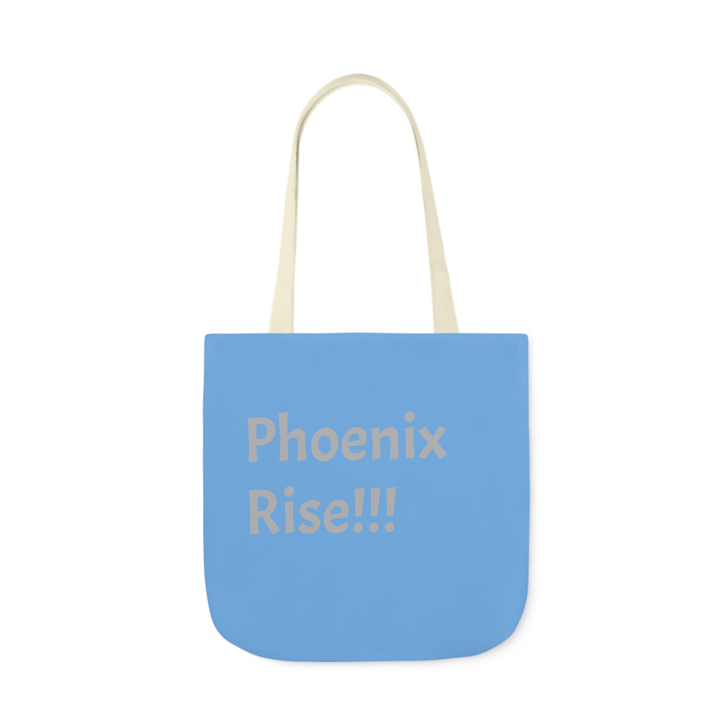 Light Blue: RH Logo: Grey Font: Phoenix Rise: Canvas Tote Bag, 5-Color Straps