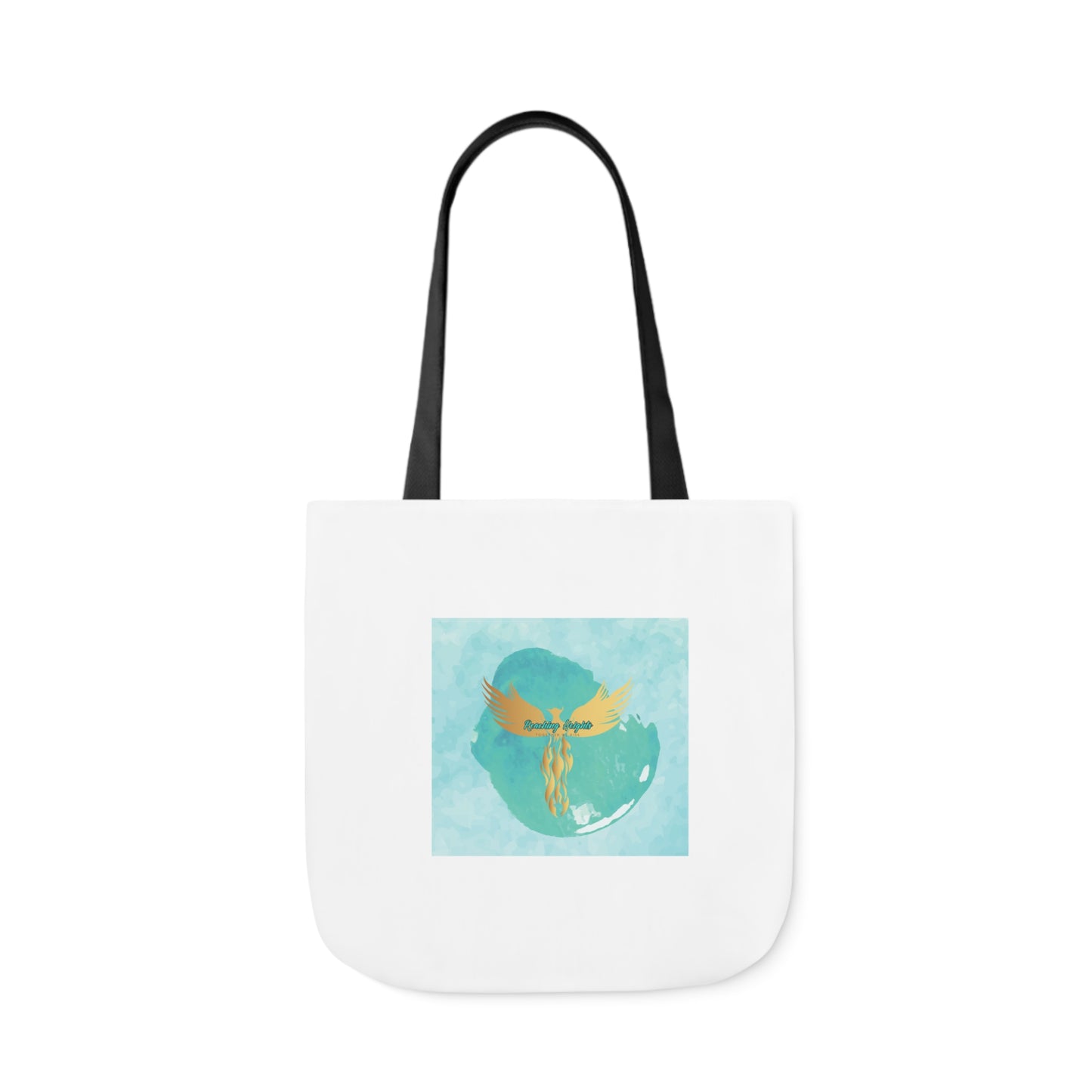 White: RH Splash: Light Blue Font: Canvas Tote Bag, 5-Color Straps