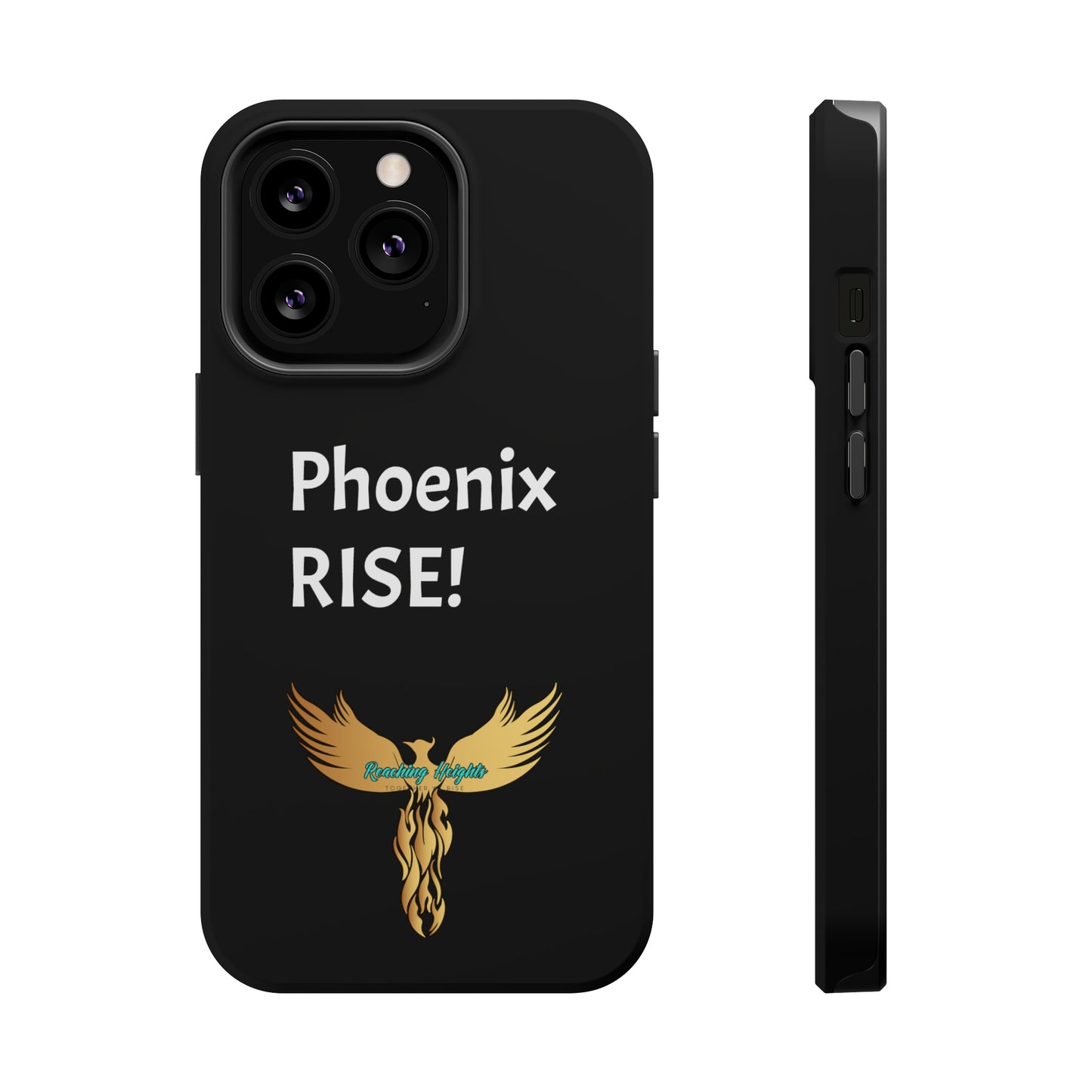 Phoenix Rise: Black: White Font: MagSafe Tough Cases