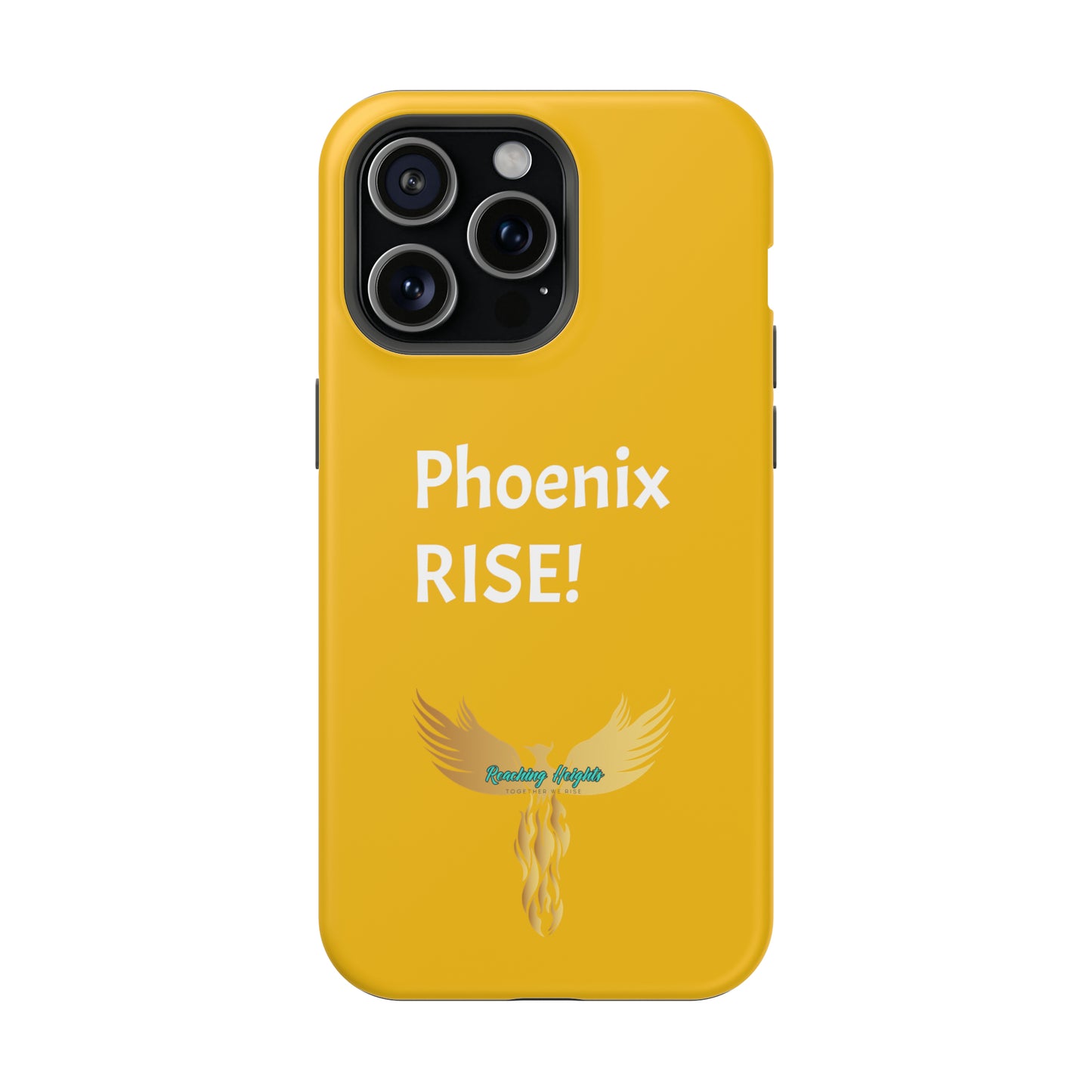 Phoenix Rise: Yellow: White Font: MagSafe Tough Cases