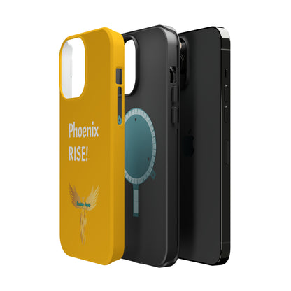 Phoenix Rise: Yellow: White Font: MagSafe Tough Cases