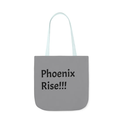 Grey: RH Logo: Black Font: Phoenix Rise: Canvas Tote Bag, 5-Color Straps