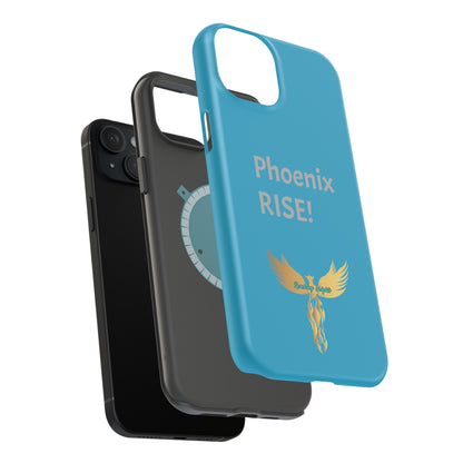 Phoenix Rise: Turquoise: Grey Font: MagSafe Tough Cases