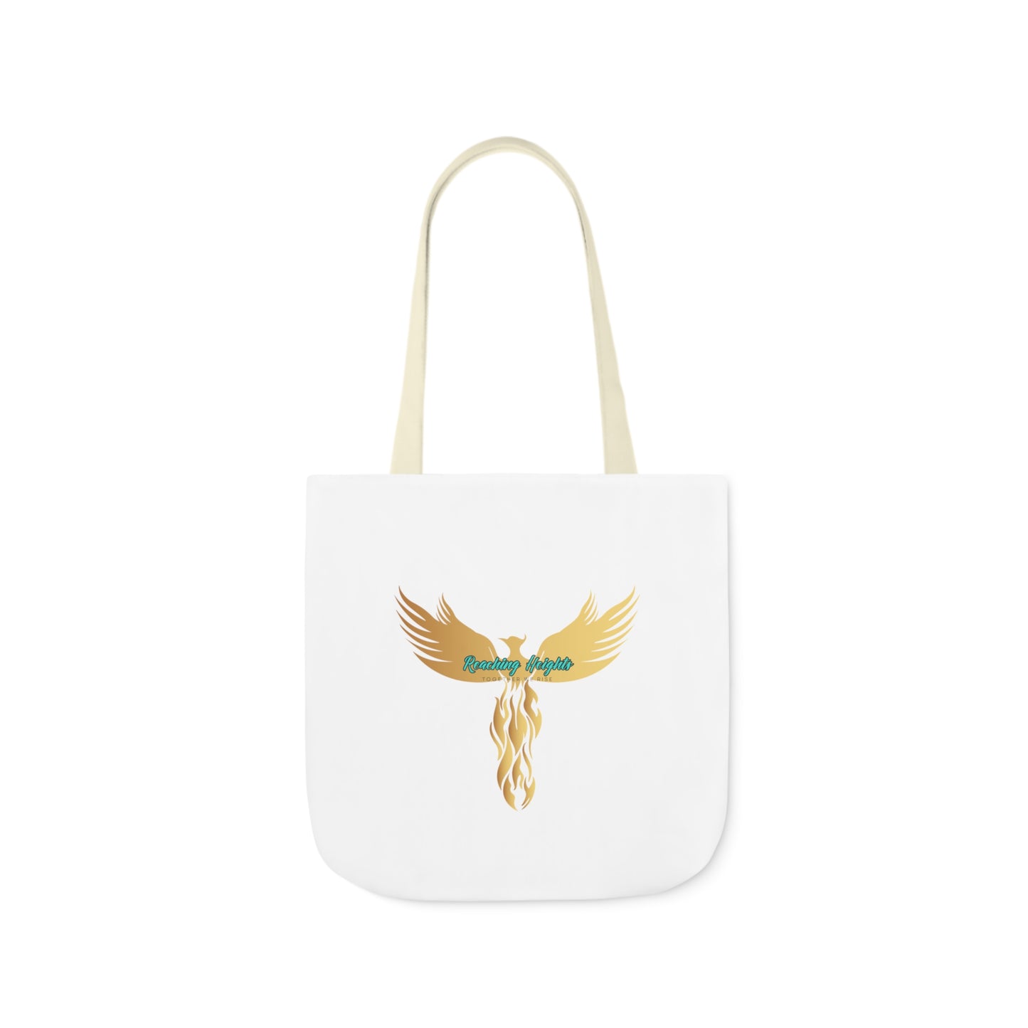 White: RH Logo: Black Font: Phoenix Rise: Canvas Tote Bag, 5-Color Straps