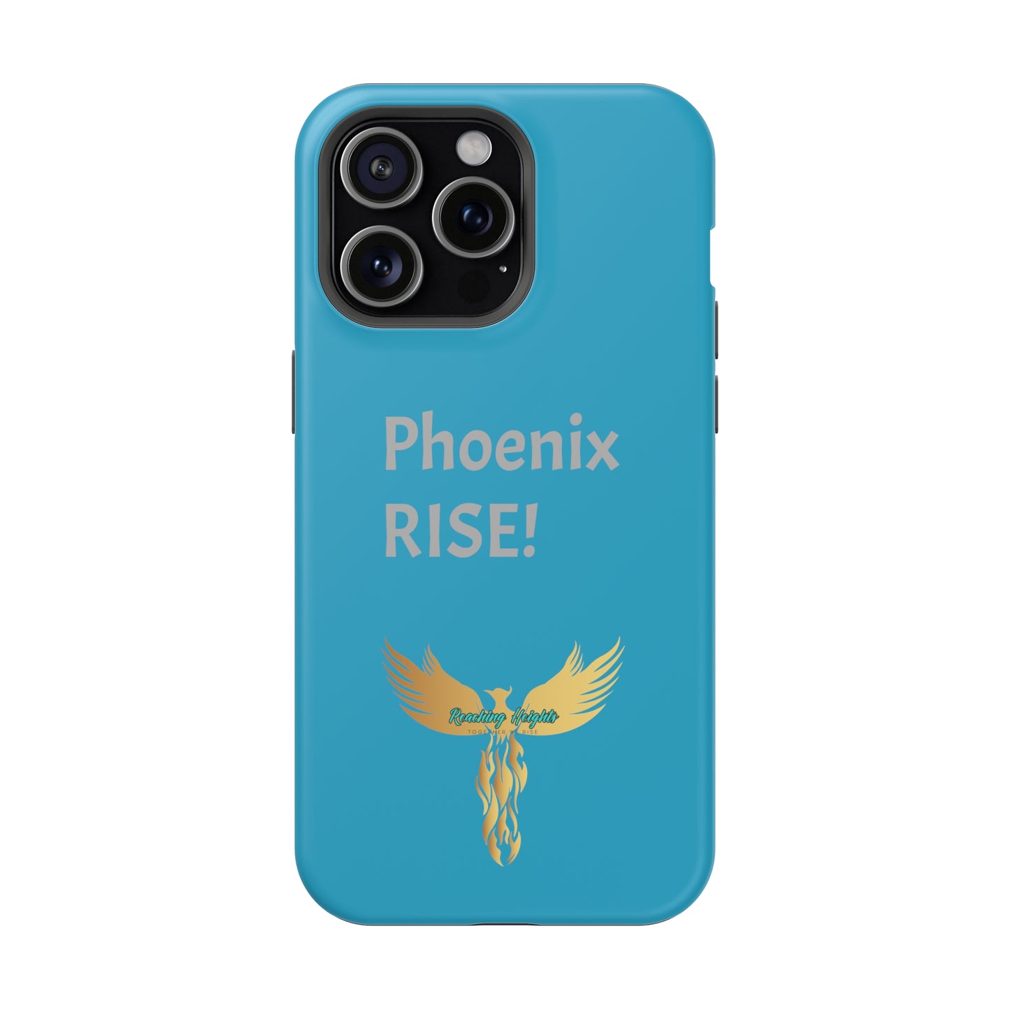 Phoenix Rise: Turquoise: Grey Font: MagSafe Tough Cases